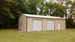 Metal storage building